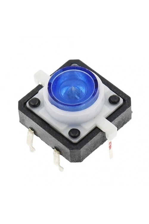 12x12mm Mavi Led Işıklı Tact Switch