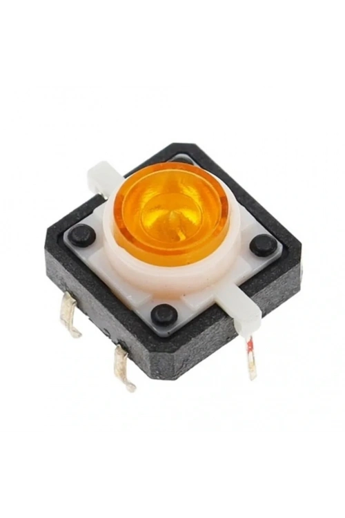 12x12mm Sarı Led Işıklı Tact Switch