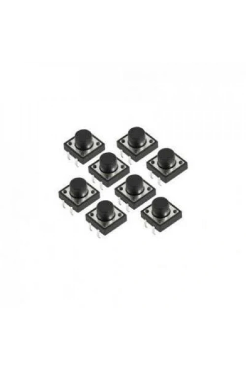 12x12x10.5mm 4 Pinli Push Buton - Tact Switch
