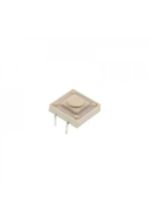 12x12x4.3mm 4 Pinli Beyaz Push Buton - Tact Switch