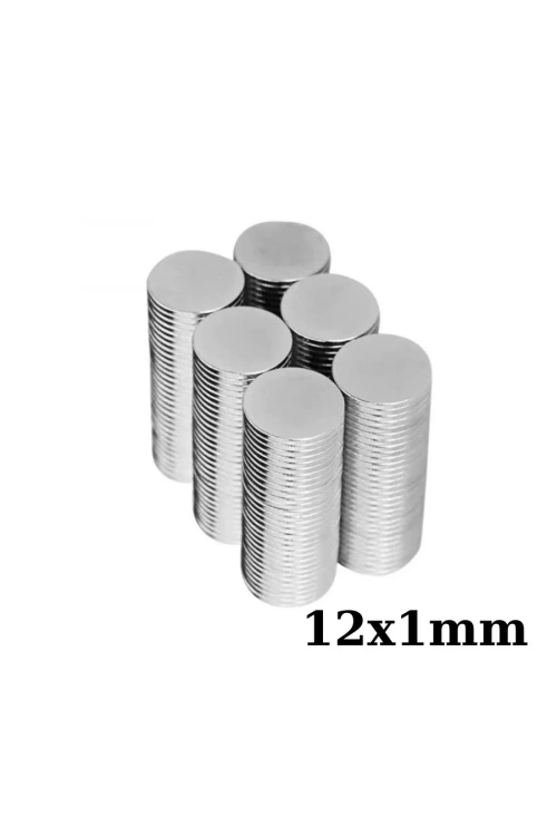 12x1mm Neodyum Güçlü Mıknatıs - Neodim Magnet