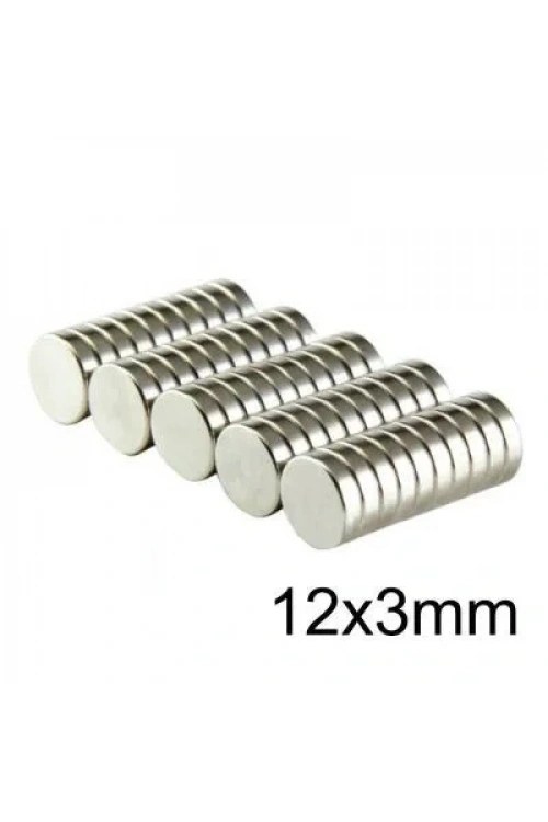 12X3mm Neodyum Güçlü Mıknatıs - Neodim Magnet