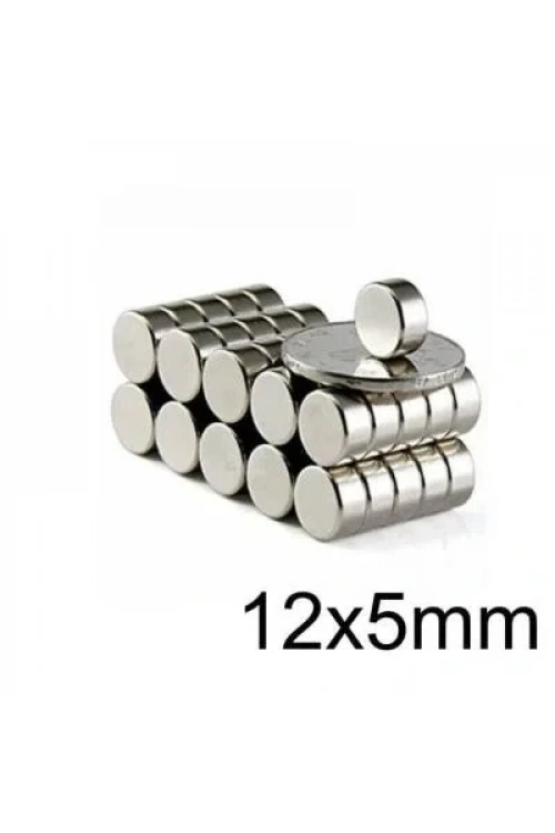 12X5mm Neodyum Güçlü Mıknatıs - Neodim Magnet