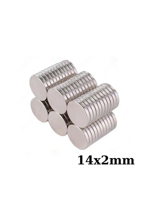 14x2mm Neodyum Güçlü Mıknatıs - Neodim Magnet