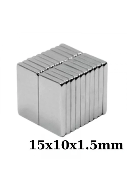 15x10x1.5mm Neodyum Güçlü Mıknatıs - Neodim Magnet