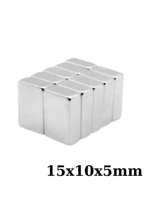 15x10x5mm Neodyum Güçlü Mıknatıs - Neodim Magnet