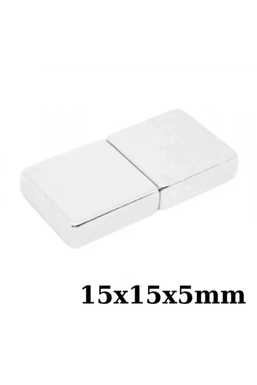 15x15x5mm Neodyum Güçlü Mıknatıs - Neodim Magnet