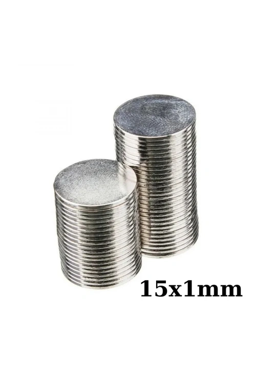 15x1mm Neodyum Güçlü Mıknatıs - Neodim Magnet
