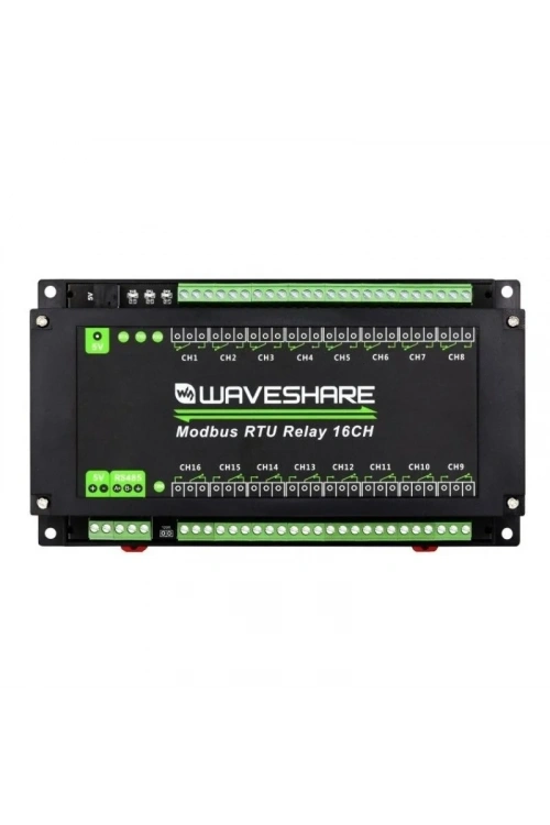 16 Kanallı Modbus RTU Ethernet Röle Modülü - RS485 Arayüzü