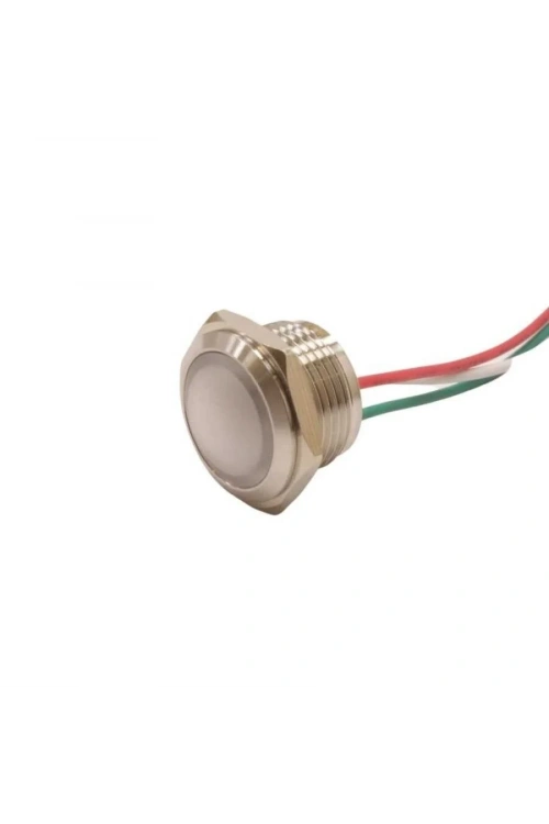 16L-P1/RGY+ 16mm 12-24V Kablolu Metal Sinyal Lambası - 3 Renk Anot
