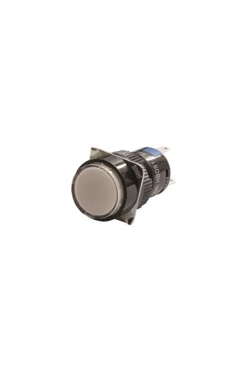 16mm 24V Beyaz Anahtarlı Buton CD-AY-11DZ/24V/W