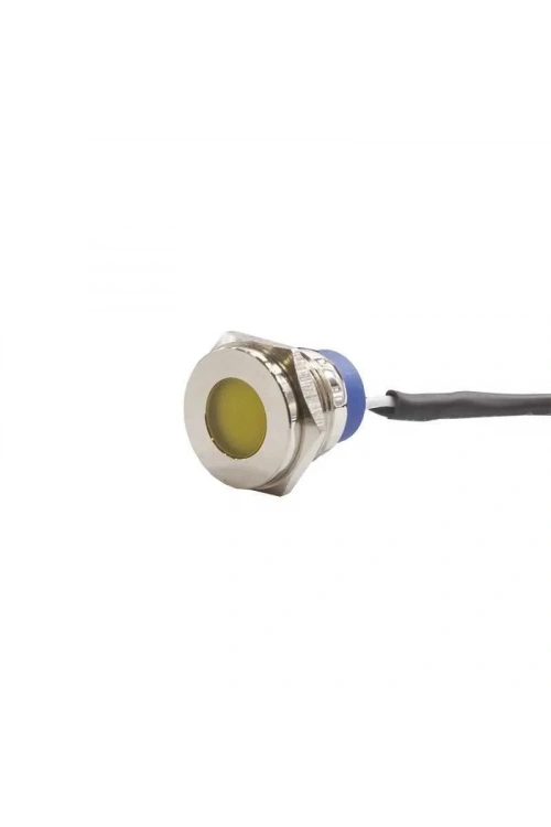 16mm 24v Sarı Led Metal Kablolu Sinyal Lambası IP67 GQ16T-Y