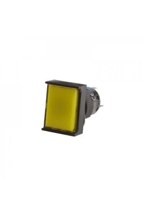 16mm 24V Sarı Yaylı Diktörtgen Buton CD-AJ-11D/24V/Y