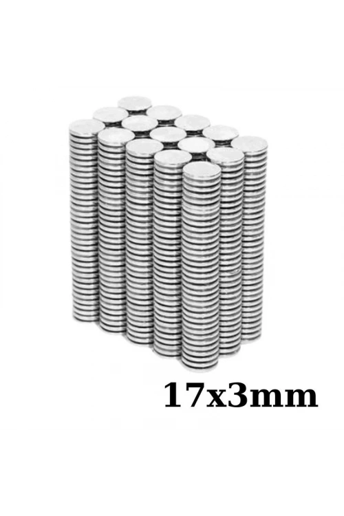 17x3mm Neodyum Güçlü Mıknatıs - Neodim Magnet