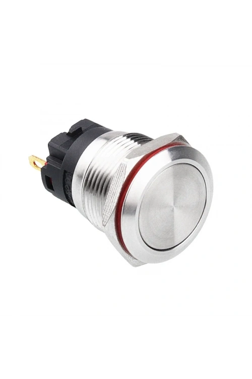 19A-P1Z 19mm Düz Anahtarlı Metal Buton