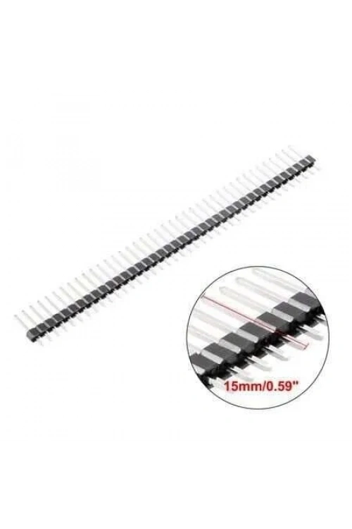 1x40 15mm Erkek Header 40 Pin 2.54mm 180 Derece