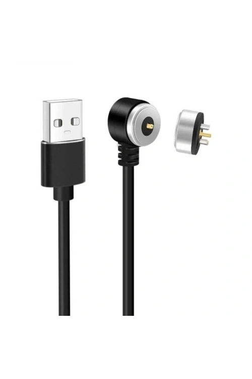 2-Pin 10mm 90C Kablolu Pogo Pin Manyetik Konnektör Takımı - USB Soketli