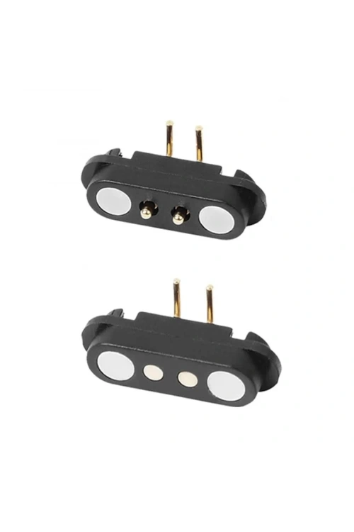 2-Pin 2.54mm 90C Pogo Pin Manyetik Konnektör Takımı
