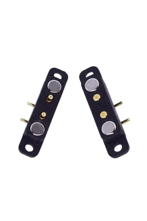 2-Pin 2.54mm 90C Pogo Pin Manyetik Konnektör Takımı - Kulaklı