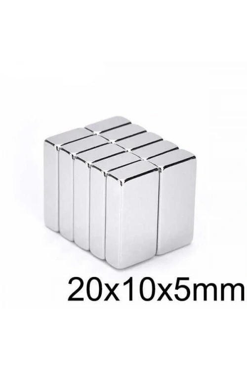 20X10x5mm Neodyum Güçlü Mıknatıs - Neodim Magnet