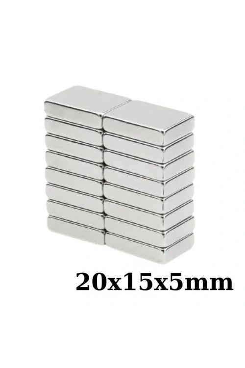 20x15x5mm Neodyum Güçlü Mıknatıs - Neodim Magnet