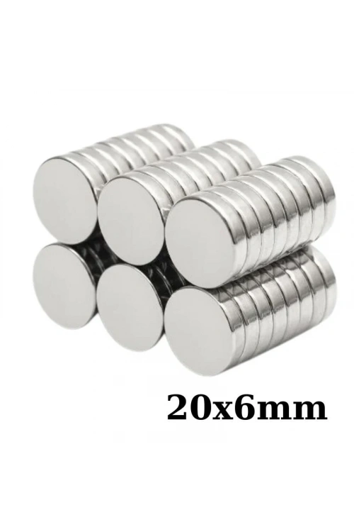 20x6mm Neodyum Güçlü Mıknatıs - Neodim Magnet