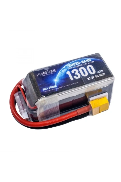 22.2V 6S 1300mAh 100C Lipo Batarya
