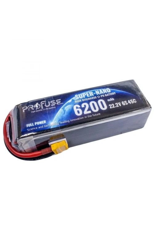 22.2V 6S 6200mAh 45C Lipo Batarya