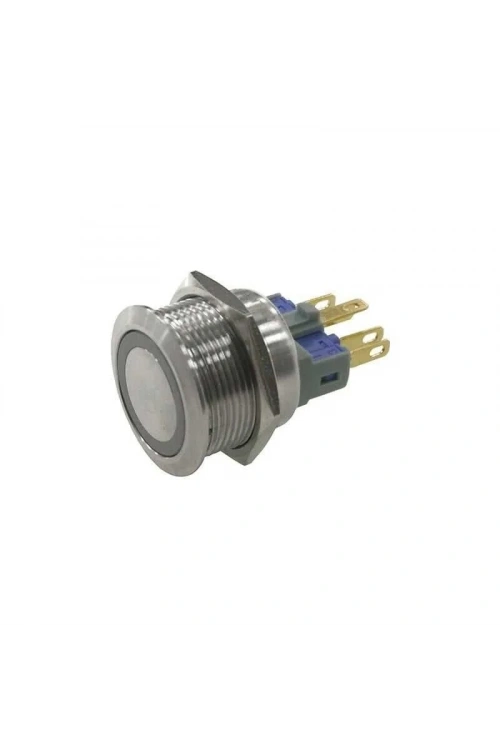 22MM Metal Ledli Yaylı Buton Sarı