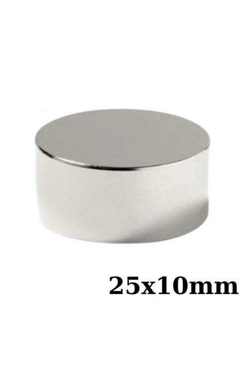 25x10mm Neodyum Güçlü Mıknatıs - Neodim Magnet
