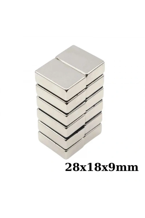 28x18x9mm Neodyum Güçlü Mıknatıs - Neodim Magnet