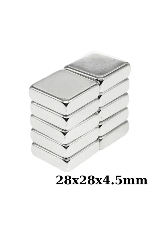 28x28x4.5mm Neodyum Güçlü Mıknatıs - Neodim Magnet