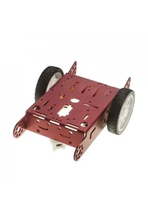 2wd mBot Alüminyum Araç Kiti - Kırmızı (Motor ve Tekerlek Dahil)