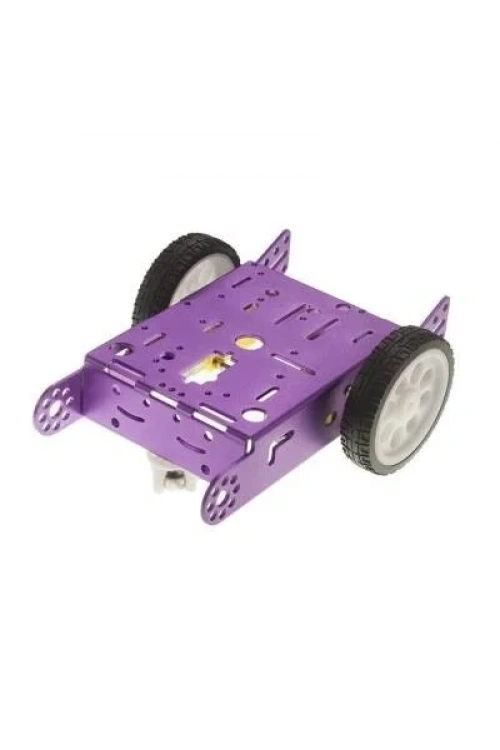 2wd mBot Alüminyum Araç Kiti - Mor ( Motor ve Tekerlek Dahil)