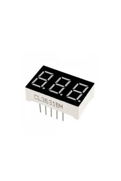 3 Haneli 0.36” Kırmızı 7 Segment Display (Common Anode)