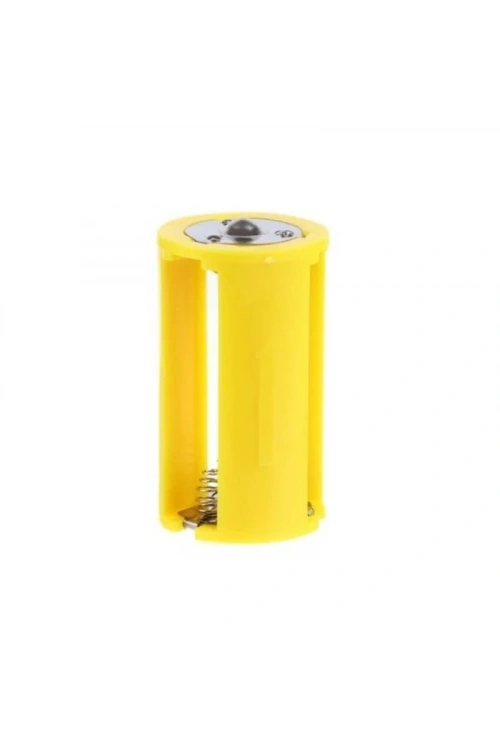 3lü AA Pil Yuvası - 1.5V Paralel D-Tip Pil Dönüştürücü Sarı