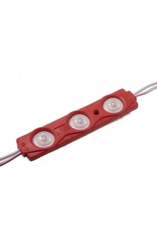 3lü Mercekli Modül Led - Kırmızı 12V 1.2W
