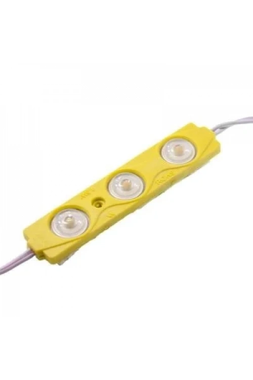 3lü Mercekli Modül Led - Sarı 12V 1.2W