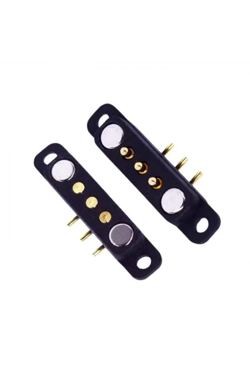 3-Pin 2.54mm 90C Pogo Pin Manyetik Konnektör Takımı - Kulaklı