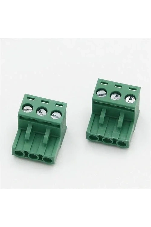 3 Pin 5.08mm Dişi Geçmeli Yeşil Klemens