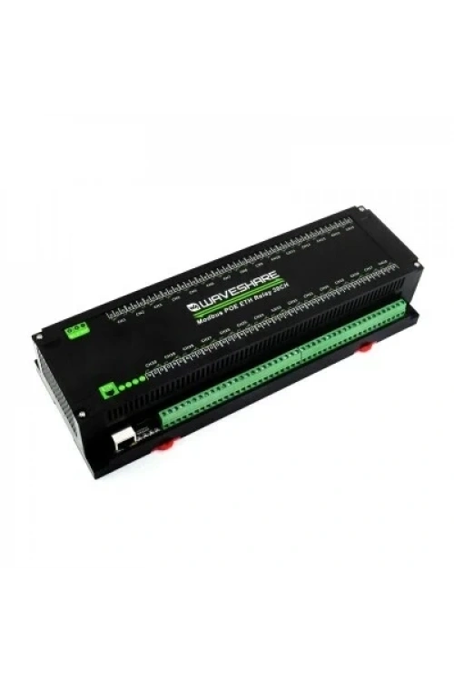 30 Kanallı Ethernet Röle Modülü - Modbus RTU/Modbus TCP Protokolü- PoE Ethernet Port
