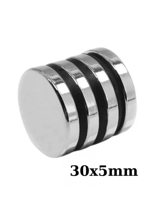 30x5mm Neodyum Güçlü Mıknatıs - Neodim Magnet