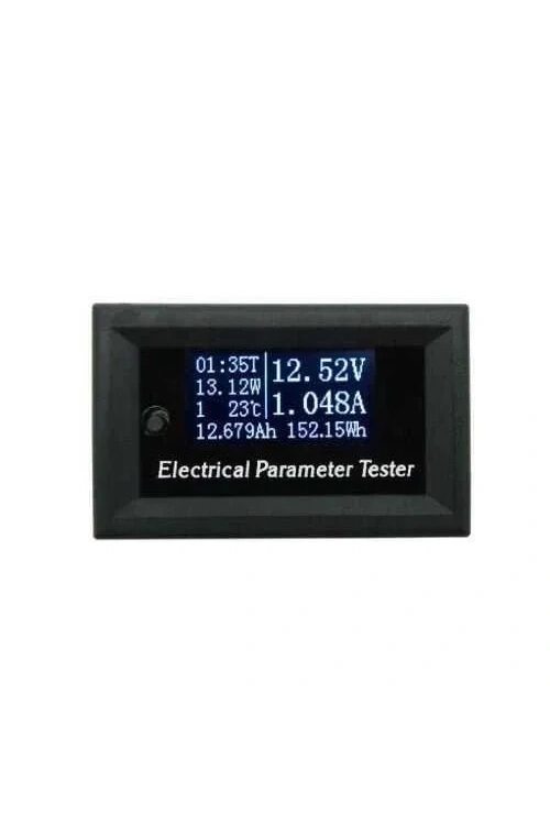 33V 10A 7in1 Dijital Voltmetre Ampermetre - Zaman Sıcaklık Watt Ölçer