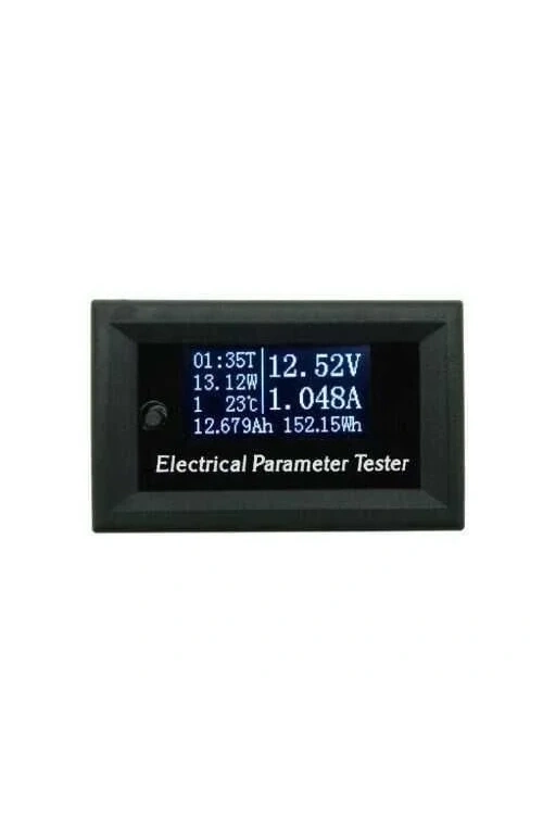 33V 3A 7in1 Dijital Voltmetre Ampermetre - Zaman Sıcaklık Watt Ölçer