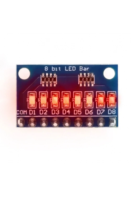 3,3V 5V 8-Bit Kırmızı LED Modülü - Anot