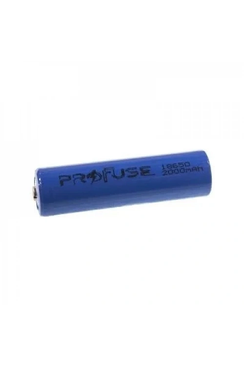 3.7V 2000mAh 18650 Li-ion Şarjlı Pil - Başlı