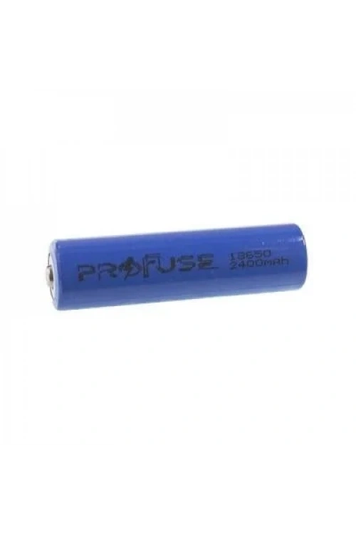 3.7V 2400mAh 18650 Li-ion Şarjlı Pil - Başlı