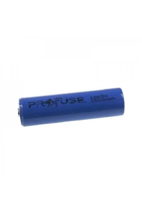 3.7V 2500mAh 18650 Li-ion Şarjlı Pil - Başlı