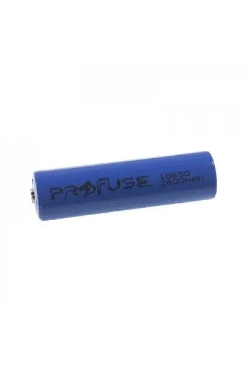 3.7V 2600mAh 18650 Li-ion Şarjlı Pil - Başlı