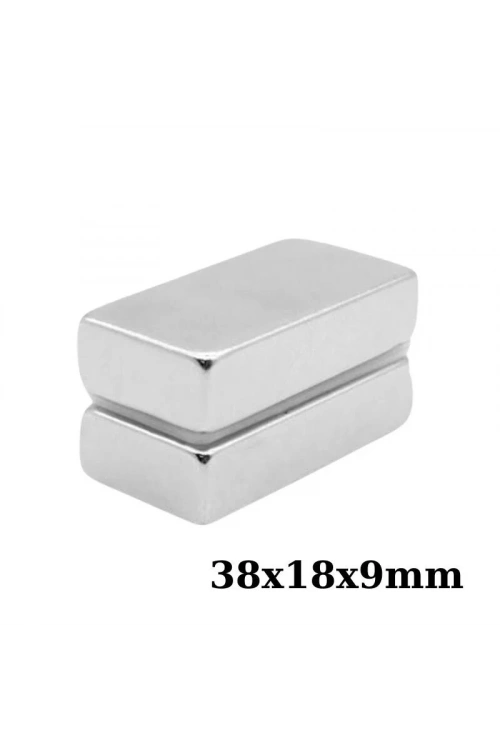 38x18x9mm Neodyum Güçlü Mıknatıs - Neodim Magnet